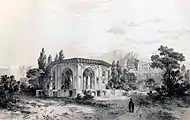 By Eugène Flandin. This is the only structure in the complex that still remains.