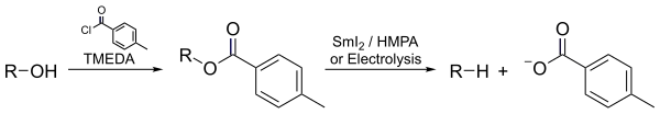 Electrochemical version of the Markó-Lam deoxygenation