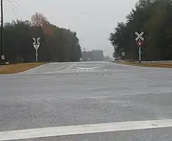 Georgia Southwestern Railroad crossing in Ausmac