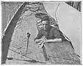 Gerbault in the main companionway