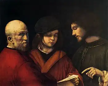 GiorgioneThe Three Ages of Man. 62 × 77 cm.