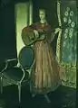 Euphemia as Girl with a Guitar, James Dickson Innes, oil on canvas, c. 1910.