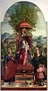 Madonna of the Umbrella, Girolamo dai Libri, 1530s