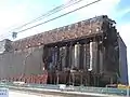Great Northern Grain Elevator Silo on 2 October 2022 after two weeks of demolition work.