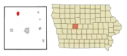 Location of Churdan, Iowa