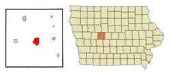 Location of Jefferson, Iowa