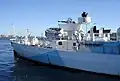 Sackville, Halifax Harbour, October 2006, showing the 40&nbsp;mm anti-aircraft gun and depth charge releasing device at stern of ship.