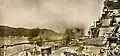 HMS&nbsp;Royal Sovereign's 6-inch guns in action bombarding Mudanya, 6 July 1920.