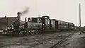 Steam locomotive no. 42 of the NCS (series 41–50, later series 151-160 of the SS and series 7000 of the NS) with a local service in Utrecht.