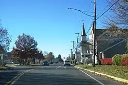 Center of Wescosville along Hamilton Boulevard