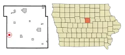 Location of Radcliffe, Iowa