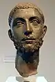 Head from a bronze statue of the Roman emperor Alexander Severus (222-235 AD)