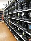 Winter boots at Thompson, Manitoba