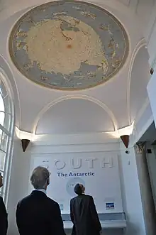 Map of the South Pole (1934) at the Scott Polar Research Institute in Cambridge