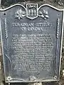 Plaque highlighting the history of Canora