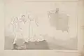 'Homer's ghost appearing to Jones with the genius of the greek', 1844, drawing, 34 x 48&nbsp;cm, from the Illustrated life of Richard Robert Jones