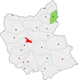 Location of Hurand County in East Azerbaijan province