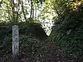 Horikiri style moat of Kasugayama castle