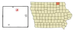 Location of Lime Springs, Iowa