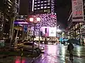 At night