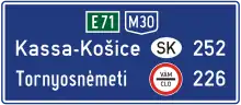 G-653Confirmation indication of the route leading to the border crossing point