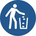 M030 — place trash in the bin