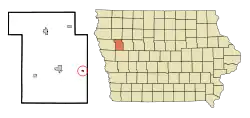Location of Arthur, Iowa