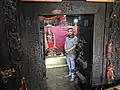 Idol of (and priest) Shri Shakti Devi temple Chhatrari, Chamba