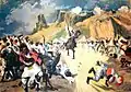 Baratieri's attack on Ras Mengesha's camp (La Tribuna Illustrata)