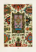 16th and 17th century Renaissance cartouches from L'Ornement Polychrome, by Albert Racinet, 1888