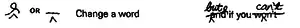 Caret telling reader to change a word.