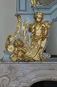 Detail of a chimneypiece in the museum