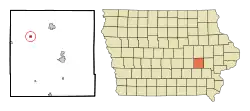 Location of Ladora, Iowa