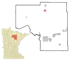 Location of the city of Bigforkwithin Itasca County, Minnesota