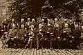 Jóhannes (second to the left, bottom row) alongside other members of Alþingi in Copenhagen in 1906