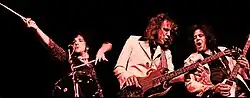 L to R: Corky Laing, Jack Bruce and Leslie West, 1973
