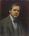 James Quinn (1932) Self portrait, oil on canvas, 61.6 × 51.5&nbsp;cm. National Gallery of Victoria, Melbourne