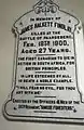 This memorial stone is currently housed at St. Andrew's Presbyterian Church, 47 Owen St, Barrie, ON, Canada
