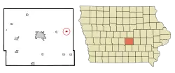 Location of Oakland Acres, Iowa