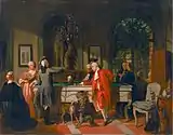 Jean Carolus, 1855, La partie de billard sous Louis XV (A Game of Billiards under Louis XV), oil on canvas, 74.3 x 96&nbsp;cm