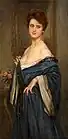 Elegant Lady in a Blue Dress, c. 1900