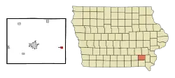 Location of Lockridge, Iowa