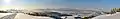Panorama of Giant Mountains from the north (from Poland) in winter