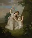 Double portrait of sisters Sophie and Emma Charlotte Constanze von Wylich und Lottum &nbsp;[de], early 19th century.