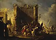 Der Raub der Sabinerinnen "The Rape of the Sabine Women", Johann Heinrich Schönfeld (1640)
