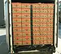 Transport of banana boxes in refrigerated containers at 13.5&nbsp;°C (2006).