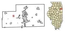 Location of Bonfield in Illinois