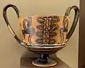 Black-figure kantharos with sphinxes (Boeotia, c. 550 BC)