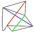Karl Ioganson's Mechanical Structure. [VIII], 1921 (whereabouts unknown).&nbsp; Graphic illustration of the tensile/tensegrity structure, based on a 1920 photograph.