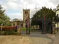 West end through the church gates